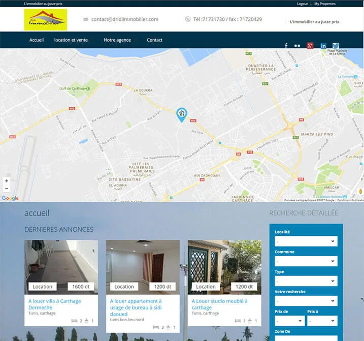 معاينة الموقع: Dridi Immobilier