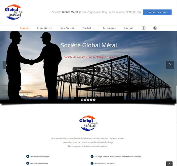 معاينة الموقع: Global Metal